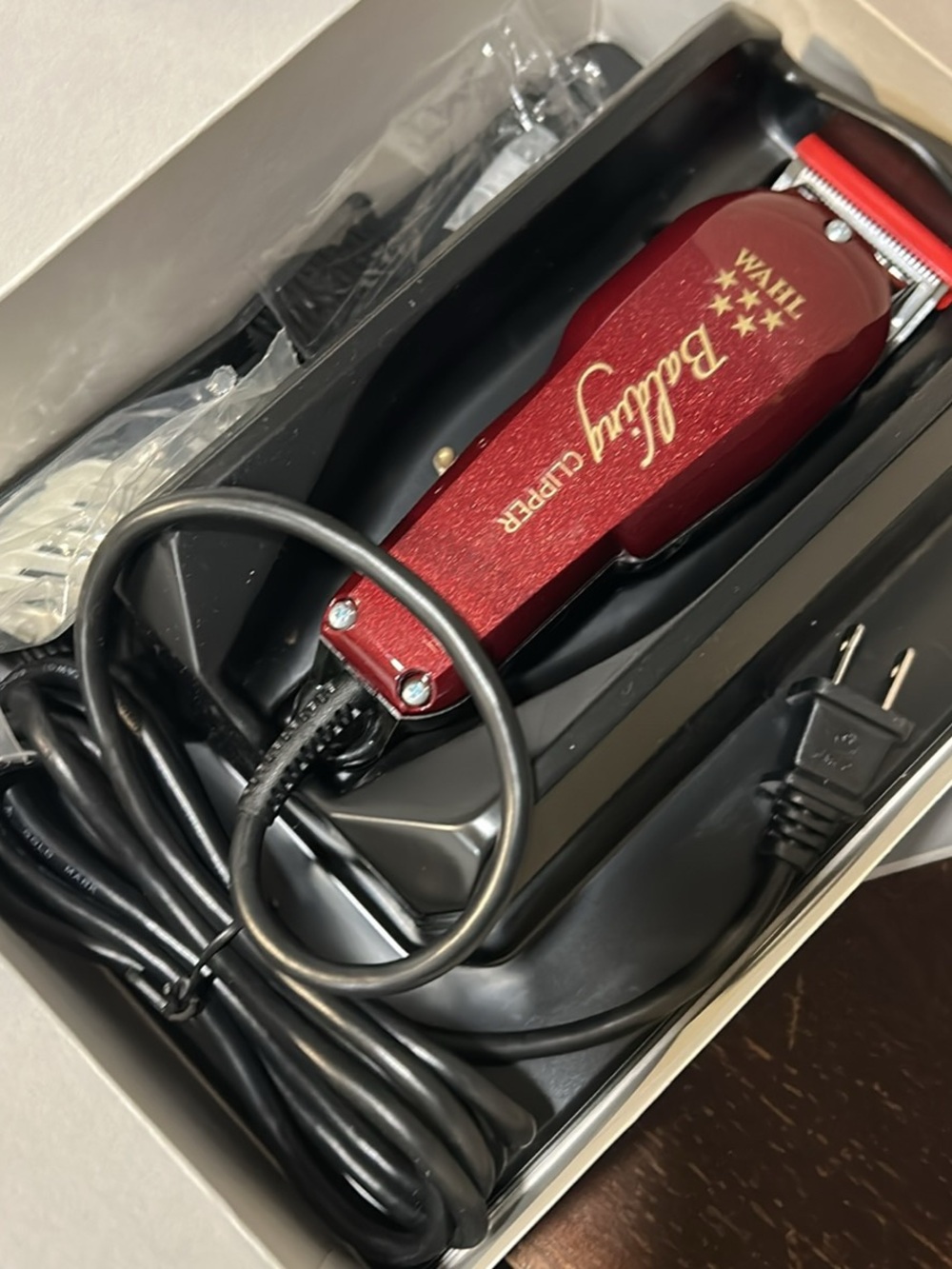 Wahl Burgundy Corded Baby Clipper with Gold Accents